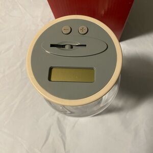 Digital Coin Bank with Gray Lid